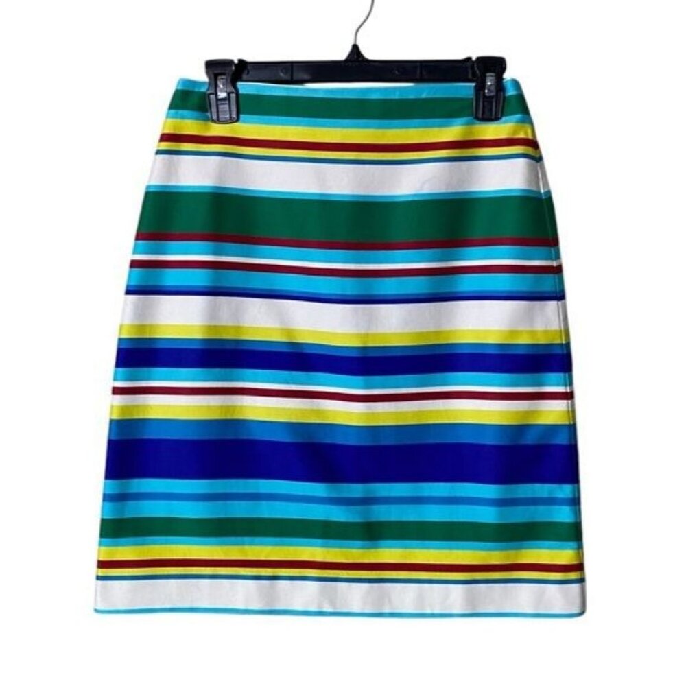 Talbots Women’s Mini Skirt Size 2P Rainbow Colorful Festival Contemporar…
